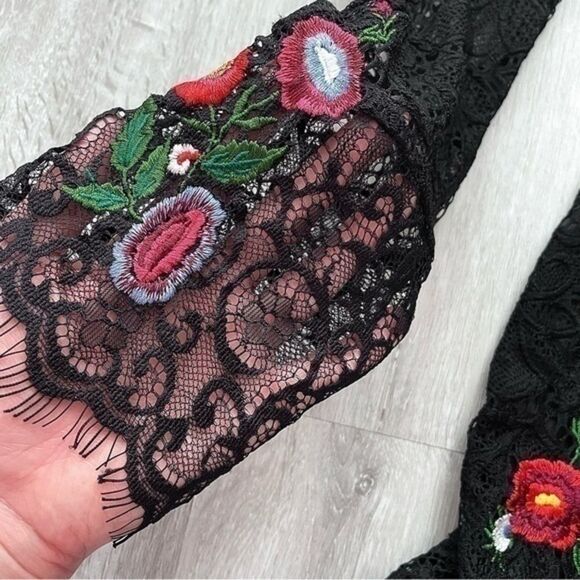 Desigual Black Lace Long Sleeve Dress - Picture 5 of 7